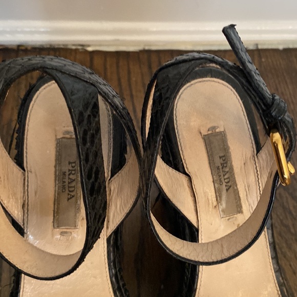 Prada black wedge heel platform around 100ml - Picture 3 of 5